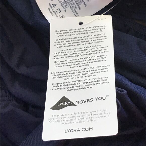 Lands' End Women's Plus Size 2X Navy Blue Swimsuit Mid Rise Bikini Bottom New - Picture 6 of 9